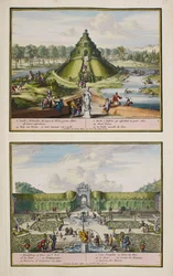 Het Park in Enghien, c.1685, illustratie uit 