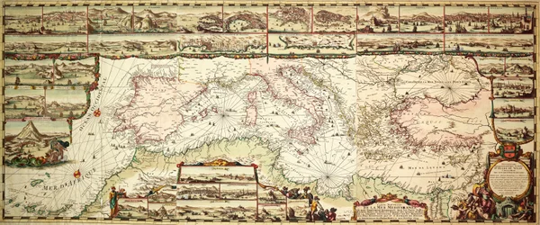 Kaart van de Middellandse Zee