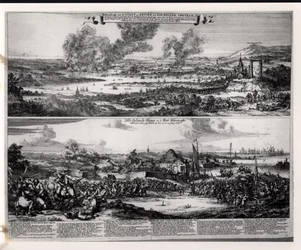 Nederlandse aanval op de rivier de Medway, 20 en 21 juni 1667, gegraveerd door Nicolas Visscher (1618-1709)