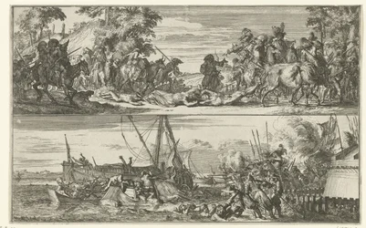 Twee voorstellingen van Franse wreedheden, 1672