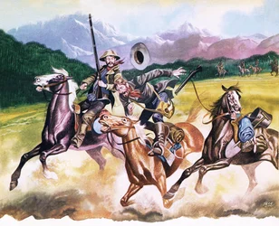 Indianen vielen mijnwerkers aan die er niet in waren geslaagd hun fortuin te maken