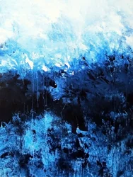 Diepblauwe abstractie