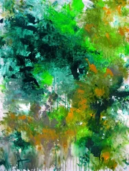 Levendig groen, abstract