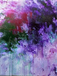 Levendig paarsgroen abstract