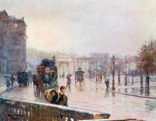 Hyde Park Corner: Regenachtige dag