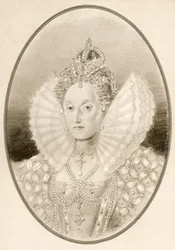 Elizabeth I, ook bekend als De Maagdelijke Koningin, Gloriana of Goede Koningin Bess, uit Levensbiografieën van beroemde heersers