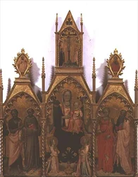 Madonna en Kind op de Troon met Heiligen