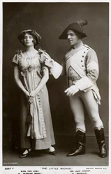 Iris Hoey en Jack Cannot, Britse acteurs, ca. 1908