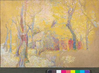 Schuur in de bomen, ca. 1900-06
