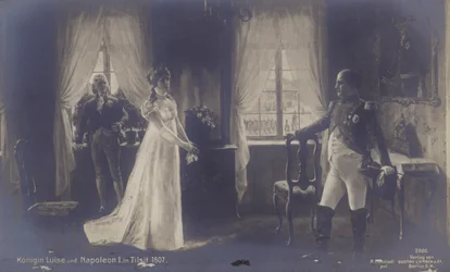 Koningin Louise van Pruisen ontmoet Napoleon in Tilsit