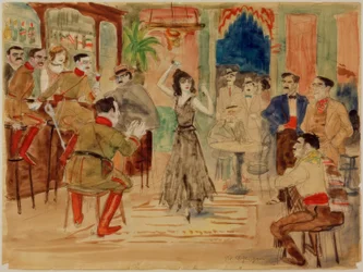 Dansscène in een bar