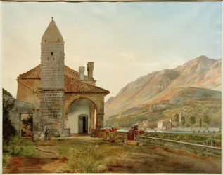 Het Franciscanenklooster in de Omblavallei bij Ragusa