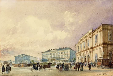 Het Zuidstation, Wenen; Der Südbahnhof, Wien, 1852