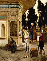 Buiten het paleis