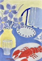Eettafel met kreeft