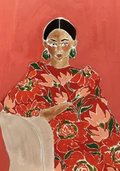 Levendig modeportret