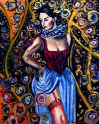 Carnaval Tudor Girl, 2025 (olieverf op doek)