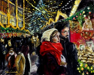 Decemberfestiviteiten, 2021 (olieverf op doek)