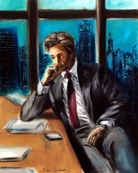 Late avond III, 2024 (olieverf op doek)