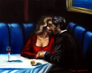 Romantische avond, 2024 (olieverf op doek)