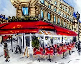 Restaurant Royal Opera Parijs, 2022 (olieverf op doek)