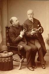 Kunstenaar Pavel Vassilievich Shukovsky (1846-1912) Historicus Alexander Onegin (Otto) in Weimar. Albumine Foto