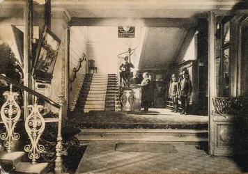 Interieur van Hotel Slavianski Bazaar (Bazar) in Moskou, 20e eeuw (foto)