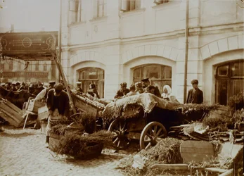 De Soecharev-markt in Moskou