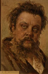 Portret van Modest Moessorgski