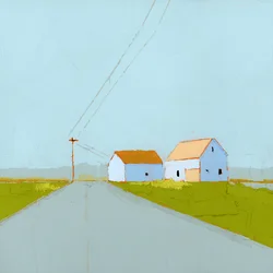 Bewolkte dag, 2025 (acryl op houten paneel)