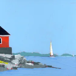 Coming In, 2025, acryl op houten paneel