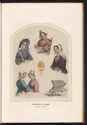 Klederdracht van Schouwen en Duiveland in Zeeland, 1857