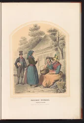 Klederdracht van Staphorst en Rouveen in Overijssel, 1857