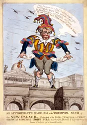 Een passend embleem voor de triomfboog van het nieuwe Buckingham Palace, Londen