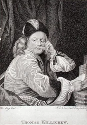 Thomas Killigrew (1612-83), gegraveerd door J.J. Van den Bergh