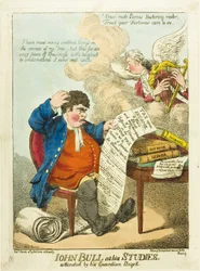 John Bull bij zijn studies