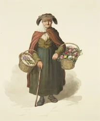 Oude Kingswood bloemenverkoopster, ca. 1828