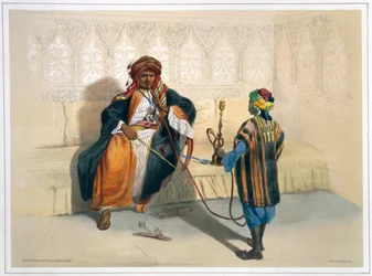 Een Arabische sjeik die rookt, 1848
