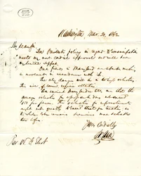 Brief ondertekend S.P. Chase, Washington, aan W.G. Eliot, 31 maart 1862