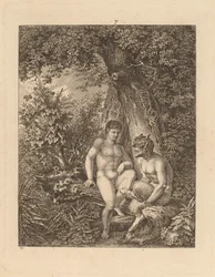 Twee Satyrs in een Bos, 1777