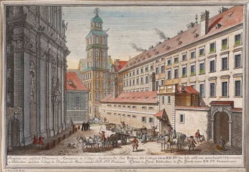 De Dominicanenkerk met sterrenwacht in de Postgasse