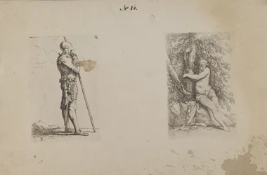 (Figurenserie) Gepantserde man met speer