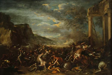 Een cavaleriegevecht
