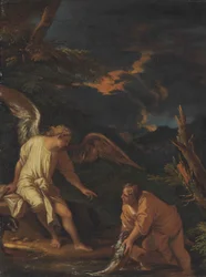 Toegeschreven aan Salvator Rosa - Tobias en de engel