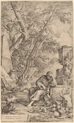 Democritus in meditatie
