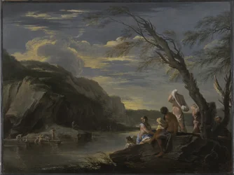 Landschap met Baders
