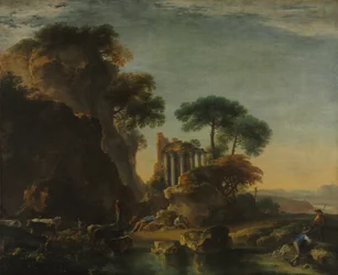 Ruïnes in een Rotsachtig Landschap, ca. 1640