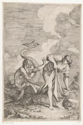Scylla vlucht voor Glaucus