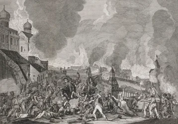 Brand van Moskou op 15 september 1812 De Fransen in Moskou