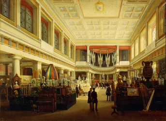 Eerste industriële tentoonstelling in Napels in Sala Tarsia in 1854